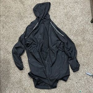 Avia Black Utility Jacket with Hood and Zipper